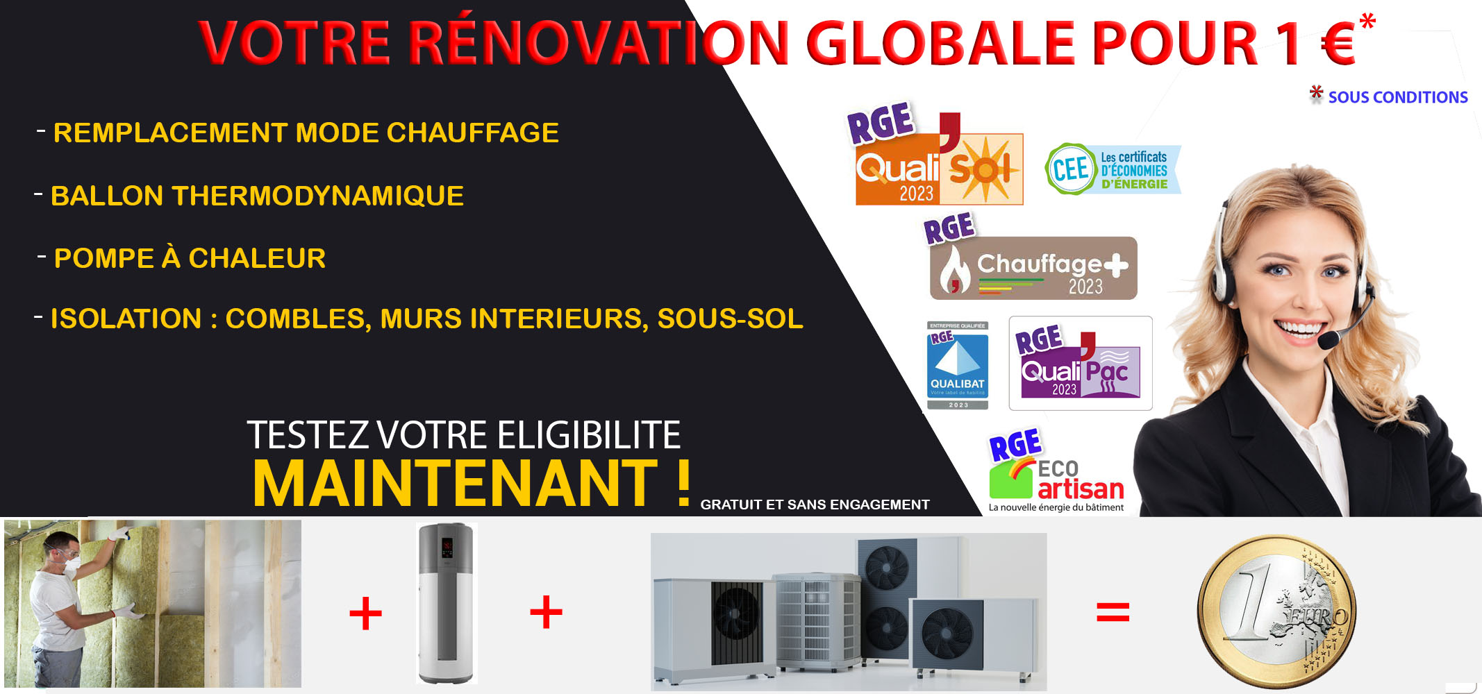 Isolation des combles 1 euro Autels 02360